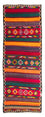 Tapis de couloir Tapis Kelim - Vieux - 365 x 130 cm - multicolore