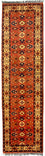 Tapis de couloir Tapis afghan - Hatschlu - 305 x 84 cm - orange