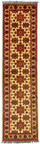 Tapis de couloir Tapis afghan - Hatschlu - 304 x 80 cm - rouge