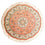 Tapis persan - Tabriz - Royal ronde - 102 x 102 cm - rouge clair
