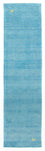 Tapis de couloir Tapis Gabbeh - Indus - 400 x 80 cm - bleu clair