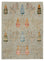 Tapis Gabbeh - Loribaft Indus - 241 x 173 cm - gris clair