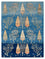 Tapis Gabbeh - Loribaft Indus - 204 x 155 cm - bleu clair