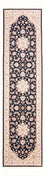 Tapis de couloir Tapis persan - Tabriz - Royal - 297 x 80 cm - bleu foncé