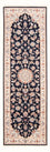 Tapis de couloir Tapis persan - Tabriz - Royal - 251 x 80 cm - bleu foncé