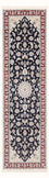 Tapis de couloir Tapis persan - Nain - Premium - 250 x 78 cm - bleu foncé