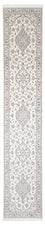 Tapis de couloir Tapis persan - Nain - Premium - 410 x 90 cm - crème