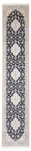 Tapis de couloir Tapis persan - Nain - Premium - 400 x 90 cm - bleu foncé