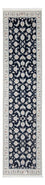 Tapis de couloir Tapis persan - Nain - Premium - 302 x 82 cm - bleu foncé