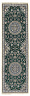 Tapis de couloir Tapis persan - Nain - Royal - 200 x 60 cm - vert foncé