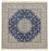 Tapis persan - Nain - Royal carré - 250 x 250 cm - bleu