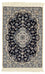 Tapis persan - Nain - Premium - 123 x 83 cm - bleu foncé