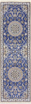 Tapis de couloir Tapis persan - Nain - Royal - 200 x 60 cm - bleu