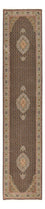 Tapis de couloir Tapis persan - Tabriz - Royal - 396 x 82 cm - beige foncé