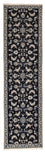Tapis de couloir Tapis persan - Nain - 292 x 78 cm - bleu foncé