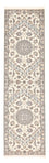 Tapis de couloir Tapis persan - Nain - Royal - 330 x 90 cm - blanc