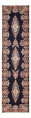 Tapis de couloir Tapis persan - Royal - 373 x 95 cm - bleu foncé