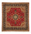 Tapis persan - Tabriz - Royal carré - 208 x 200 cm - rouge