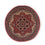 Tapis persan - Bidjar ronde - 100 x 100 cm - rouge foncé