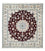 Tapis persan - Nain - Royal carré - 156 x 143 cm - rouge foncé