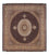 Tapis persan - Tabriz carré - 310 x 302 cm - marron foncé