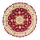 Tapis persan - Tabriz - Royal ronde - 150 x 150 cm - rouge foncé