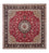 Tapis persan - Tabriz carré - 303 x 300 cm - rouge foncé
