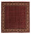 Tapis persan - Bidjar carré - 207 x 200 cm - rouge foncé