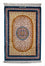 Tapis en soie - Ghom soie - Premium - 93 x 60 cm - bleu foncé