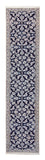 Tapis de couloir Tapis persan - Nain - Royal - 367 x 75 cm - bleu foncé