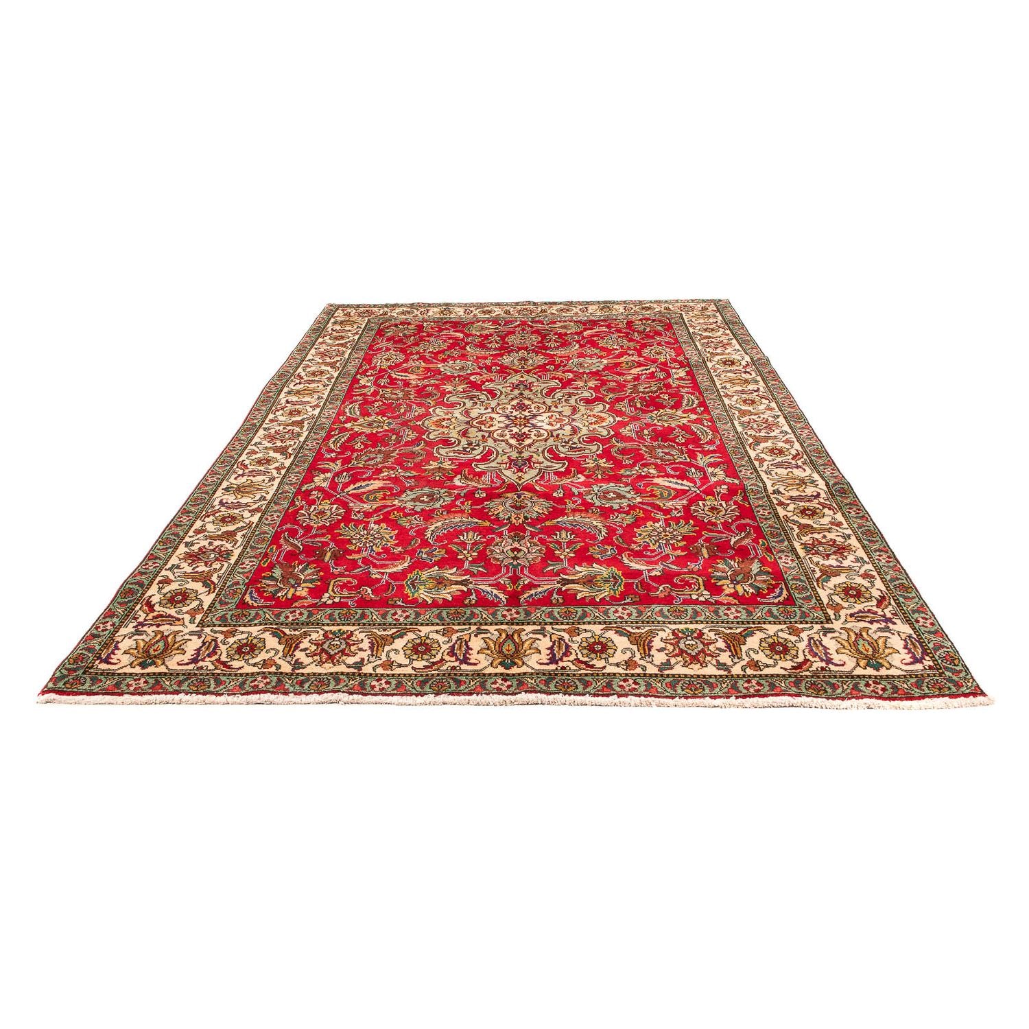 Tapis persan - Tabriz - 305 x 200 cm - rouge foncé