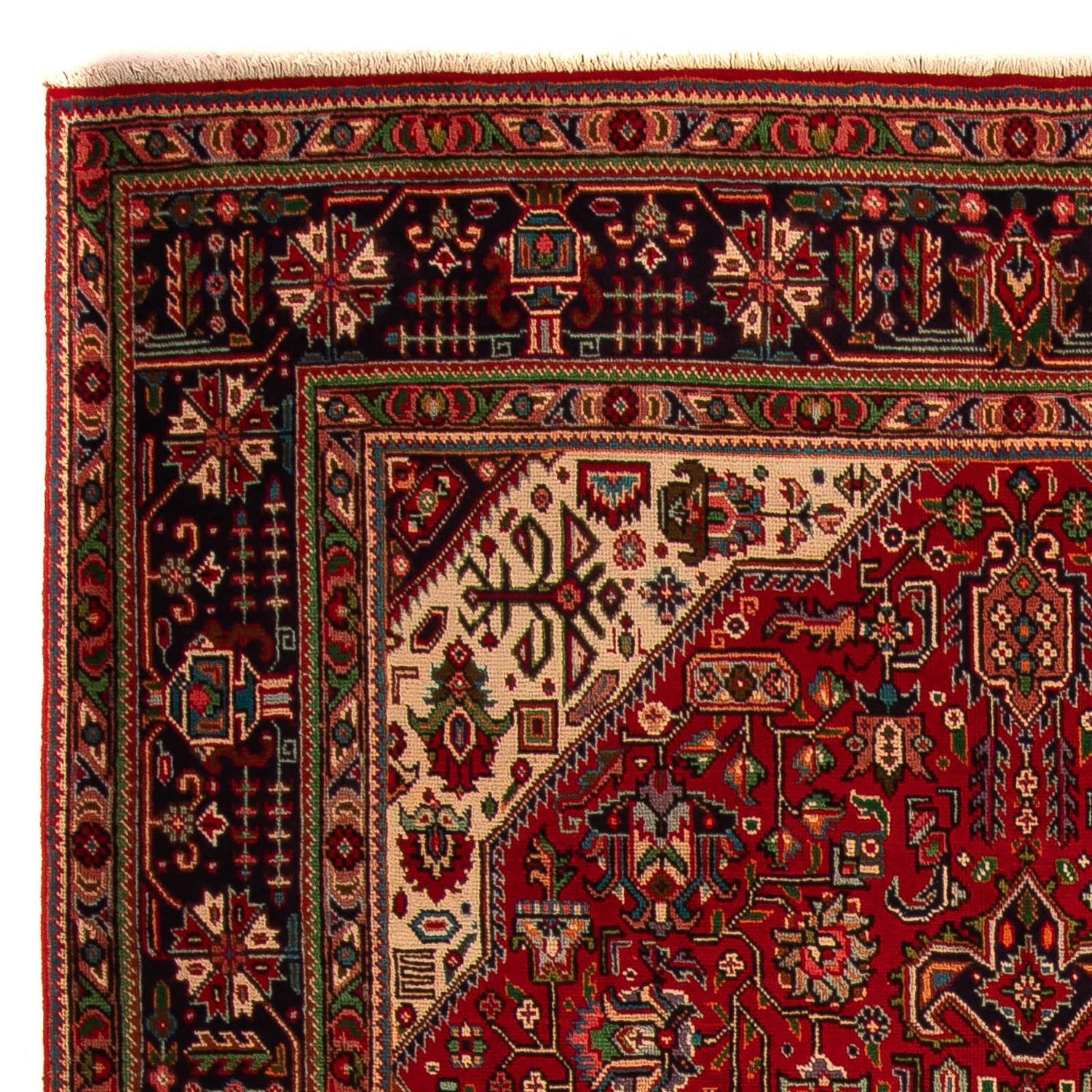 Tapis persan - Tabriz - 297 x 195 cm - rouge foncé
