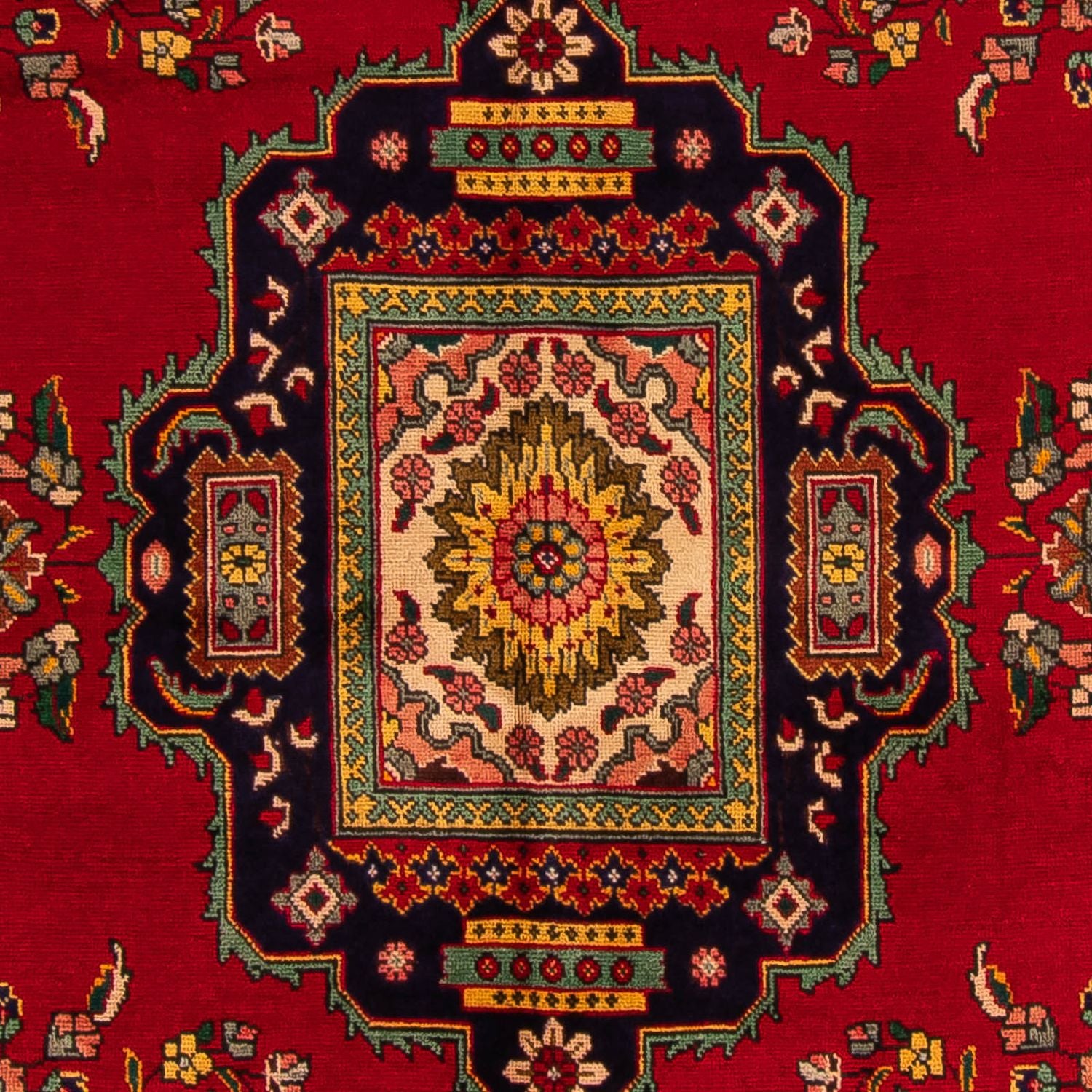 Tapis persan - Tabriz - 297 x 197 cm - rouge foncé