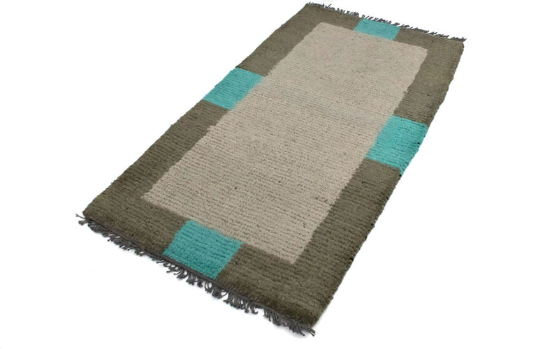 Tapis Népalais - 140 x 70 cm - gris