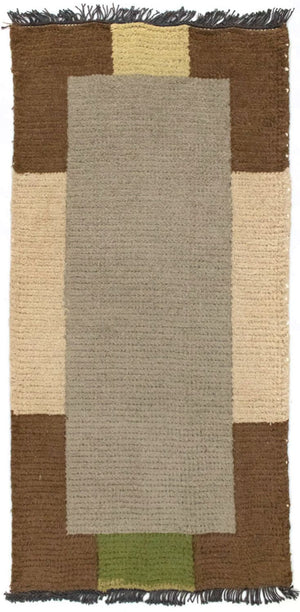 Tapis Népalais - 140 x 70 cm - gris