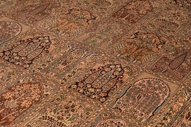 Tapis en soie - Soie du Cachemire - 308 x 241 cm - multicolore