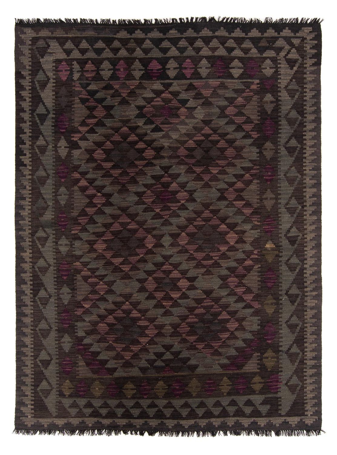 Tapis Kelim - Splash - 197 x 151 cm - multicolore