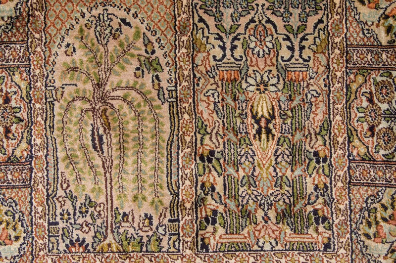 Tapis de couloir Tapis en soie - Soie du Cachemire - 270 x 75 cm - multicolore