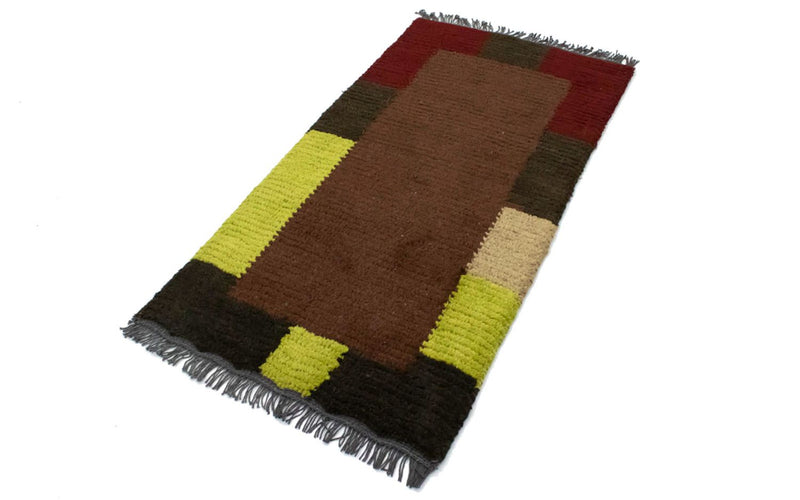 Tapis Népalais - 140 x 70 cm - marron