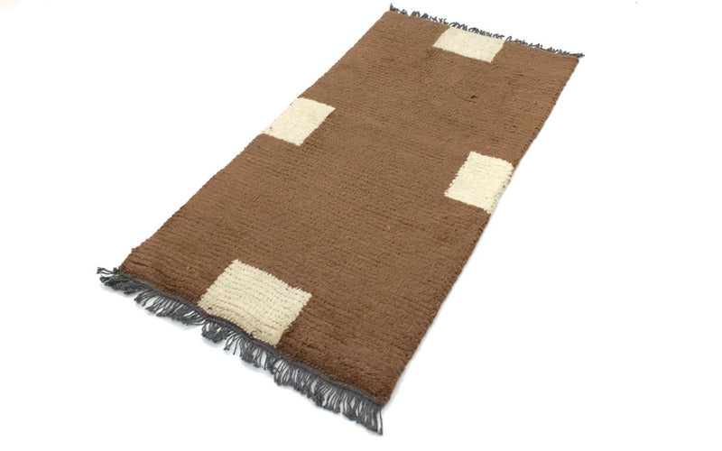 Tapis Népalais - 140 x 70 cm - marron