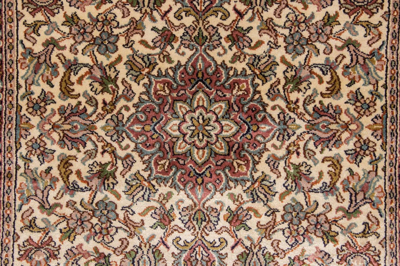 Tapis de couloir Tapis en soie - Soie du Cachemire - 192 x 79 cm - beige