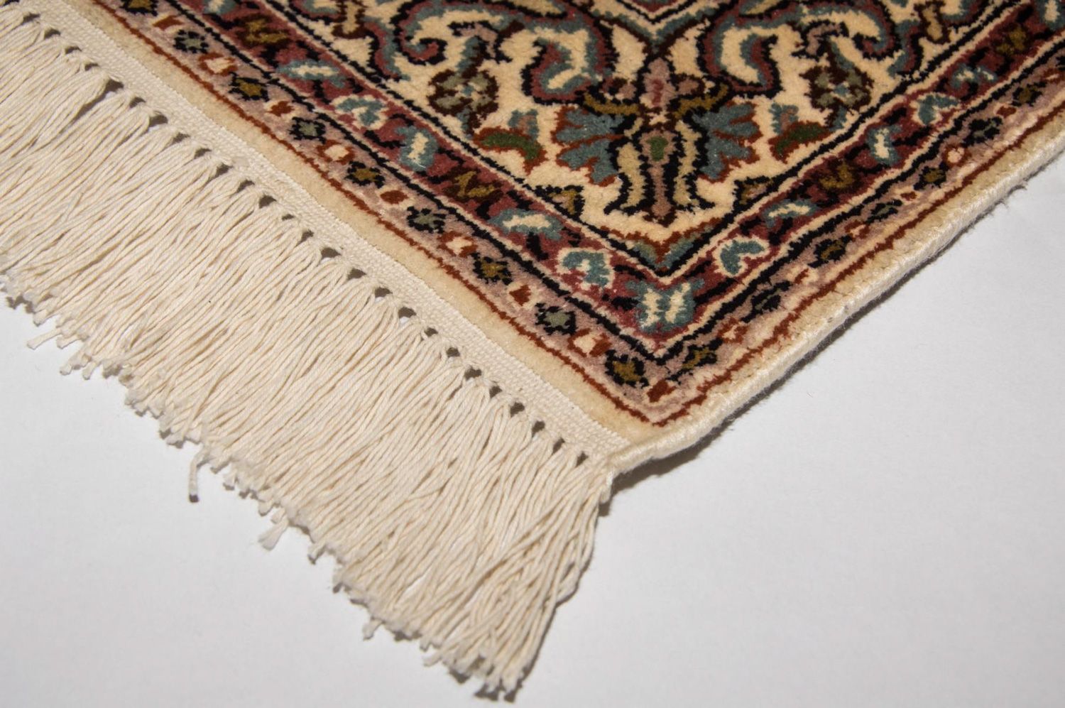Tapis de couloir Tapis en soie - Soie du Cachemire - 192 x 79 cm - beige