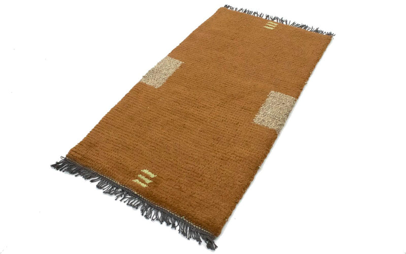 Tapis Népalais - 140 x 70 cm - marron
