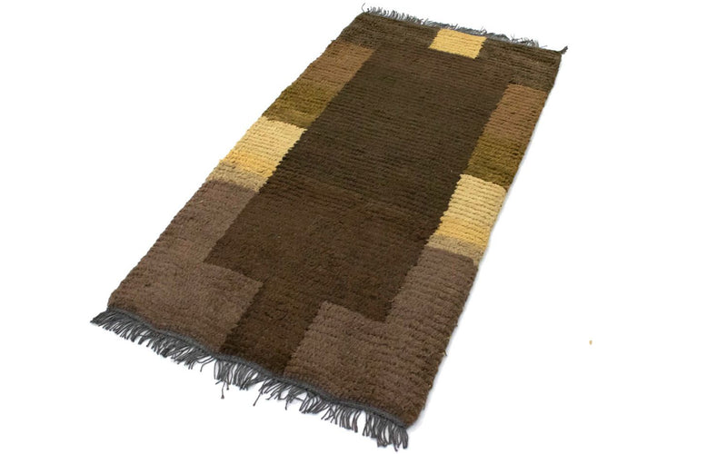 Tapis Népalais - 140 x 70 cm - marron