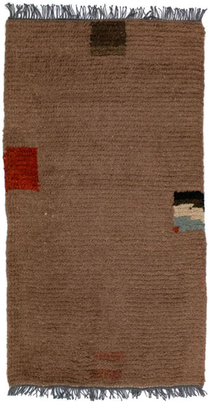 Tapis Népalais - 140 x 70 cm - marron