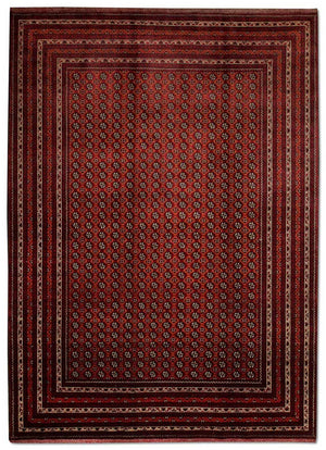 Tapis afghan - Boukhara - 293 x 201 cm - rouge