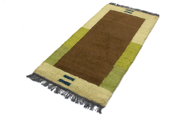 Tapis Népalais - 140 x 70 cm - marron