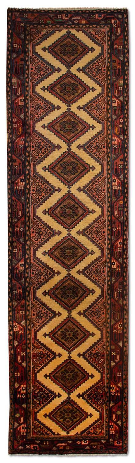 Tapis de couloir Tapis persan - Nomadic - 286 x 76 cm - marron