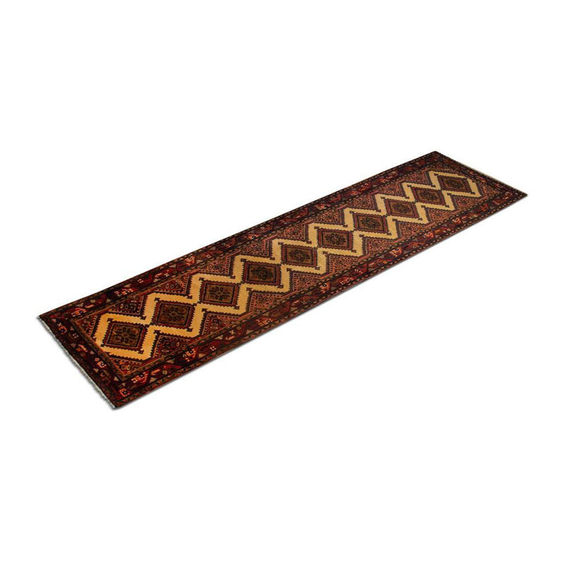 Tapis de couloir Tapis persan - Nomadic - 286 x 76 cm - marron