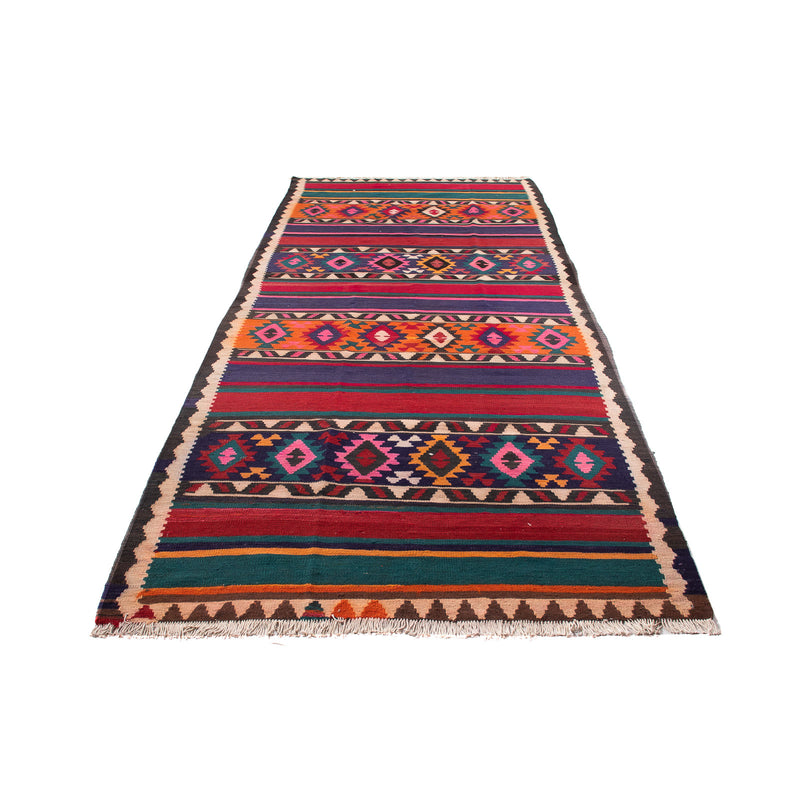 Tapis de couloir Tapis Kelim - Vieux - 370 x 145 cm - multicolore